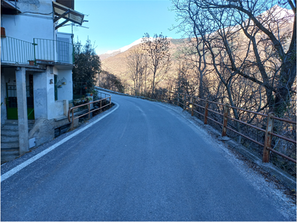 Tratto diramazione 1 SP 172 interessato da lavori a Meana