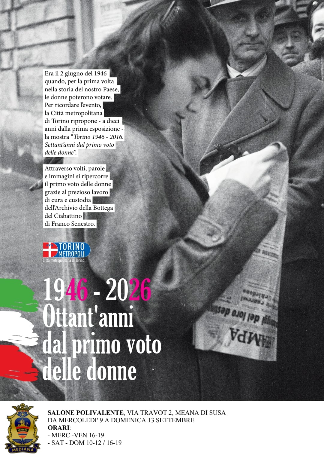 MOSTRA "1946-2026 Ottant'anni dal primo voto delle donne"